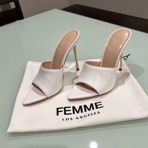 FEMME LA Gianni Suede Mule - Baby Pink